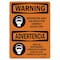 Signmission OSHA WARNING, Respirator Area See MSDS For Correct Filter, 14in X 10in Decal, OS-WS-D-1014-L-12815 OS-WS-D-1014-L-12815 - alternate 1
